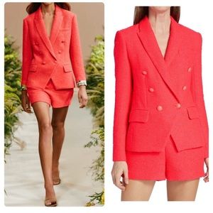 L’AGENCE Kenzie Tweed Double Breasted Blazer💋